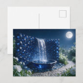 September Saphir Wasserfall Postkarte (Vorne/Hinten)