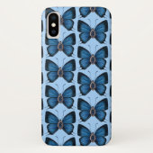 September Sapphire Blue Butterfly Design Case-Mate iPhone Hülle (Rückseite)
