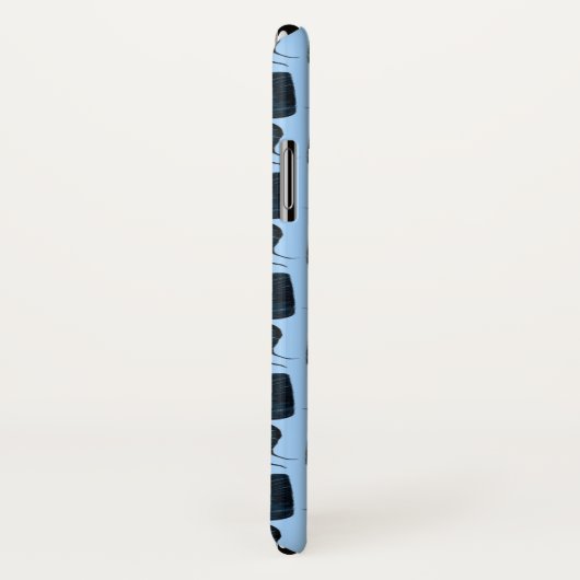 September Sapphire Blue Butterfly Design Case-Mate iPhone Hülle (Hinten/Rechts)