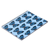 September Sapphire Blue Butterfly Design Notizblock (Linke Seite)