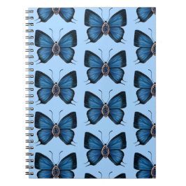 September Sapphire Blue Butterfly Design Notizblock