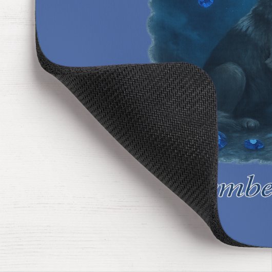 September Sapphire - Celestial Wolf Mousepad (Ecke)