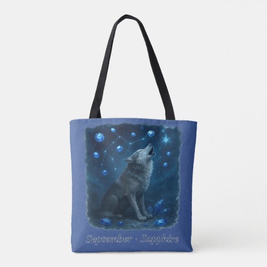 September Sapphire - Celestial Wolf Tasche (Rückseite)