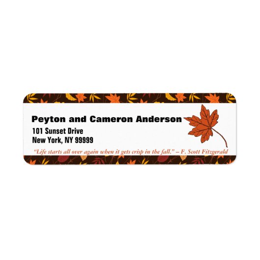 September Themed Personalisierte Anschrift (Vorne)