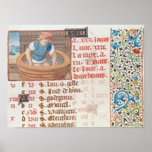 September: Trampling Trauben Poster