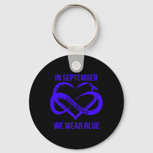 September We Wear Blue Ataxia Awareness Ribbon Schlüsselanhänger