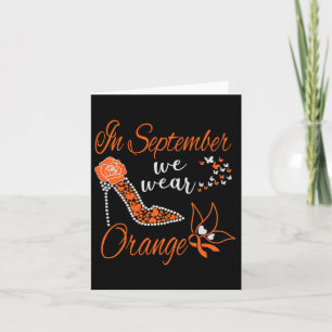 September We Wear Orange Leukämie-Bewusstseins Karte
