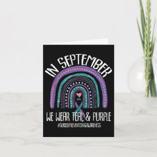 September Wir tragen Aquamarine Lila Suizidprävent Karte