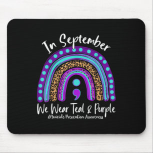 September Wir tragen Aquamarinen &amp; Lila Selbst Mousepad