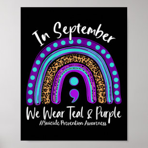 September Wir tragen Aquamarinen & Lila Selbst Poster