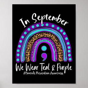 September Wir tragen Aquamarinen & Lila Selbst Poster
