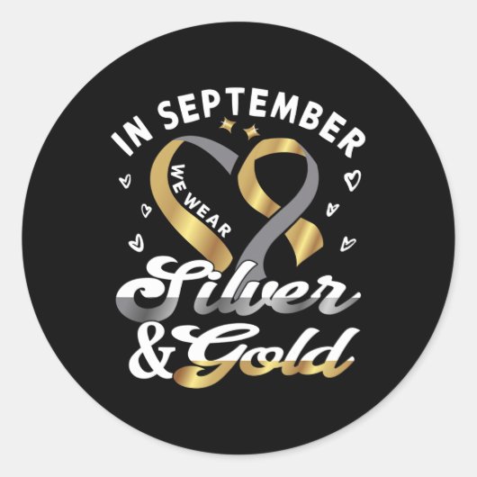 September Wir tragen... Asl Deaf Pride Deaf Bewuss Runder Aufkleber (Vorderseite)