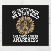 September Wir tragen Gold Childhood Cancer Awarene Bierflaschenetikett (Einzelnes Label)