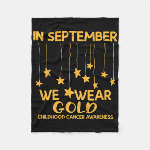 September Wir tragen Gold Childhood Cancer Awarene Fleecedecke