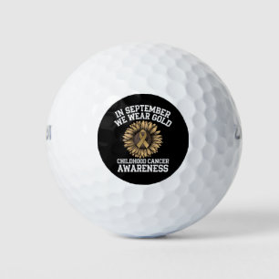 September Wir tragen Gold Childhood Cancer Awarene Golfball