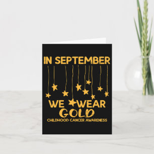 September Wir tragen Gold Childhood Cancer Awarene Karte