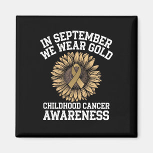 September Wir tragen Gold Kindheit Krebsbewusstsei Magnet