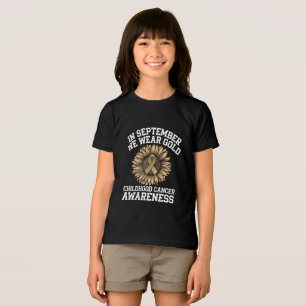 September Wir tragen Gold Kindheit Krebsbewusstsei Tri-Blend Shirt