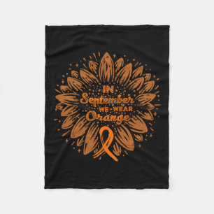 September Wir tragen Orange Ribbon Leukämie Bewuss Fleecedecke