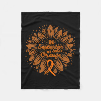 September Wir tragen Orange Ribbon Leukämie Bewuss Fleecedecke
