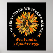 September Wir tragen orangefarbene Sonnenblumen Le Poster (Vorne)