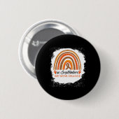 September Wir tragen Orangenbleichende Rainbow Leu Button (Vorne & Hinten)