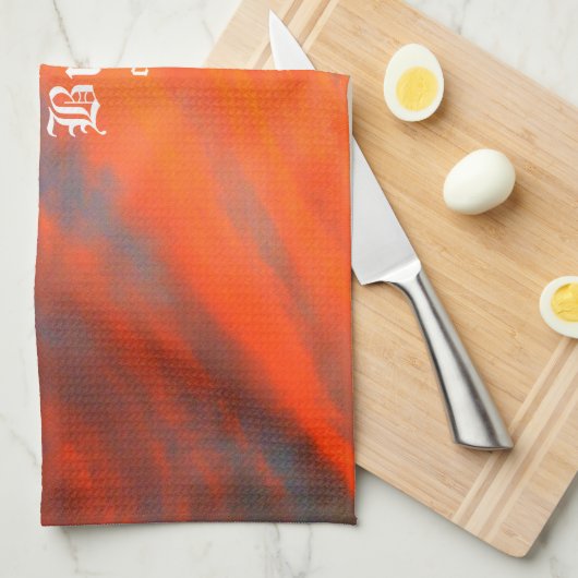 September Wolken mit Psalm 30:5 Geschirrtuch (Viertel Falte)