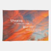 September Wolken mit Psalm 30:5 Geschirrtuch (Horizontal)