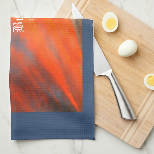 September Wolken mit Psalm 30:5 Geschirrtuch (Viertel Falte)