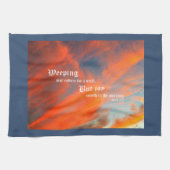 September Wolken mit Psalm 30:5 Geschirrtuch (Horizontal)