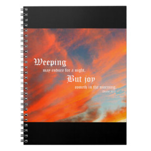 September Wolken mit Psalm 30:5 Notizblock