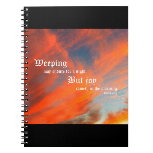 September Wolken mit Psalm 30:5 Notizblock (Vorderseite)