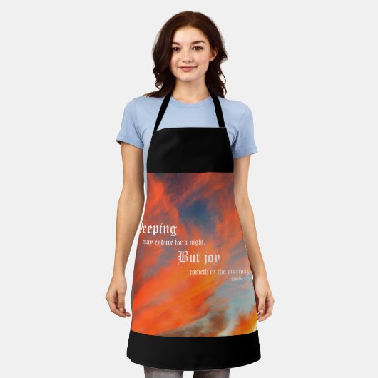 September Wolken mit Psalm 30:5 Schürze (Getragen)