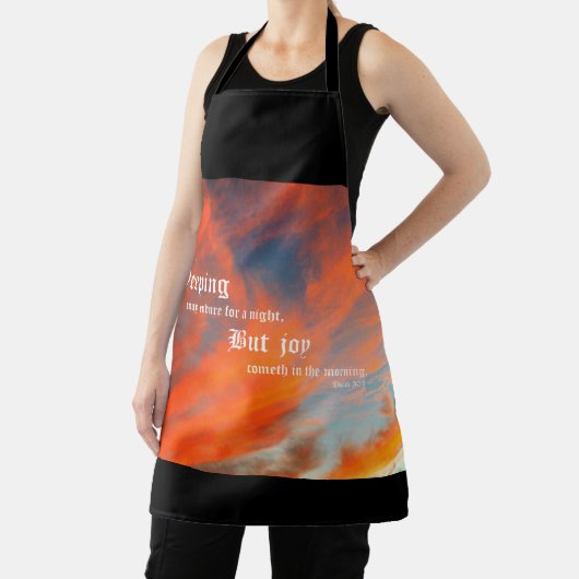 September Wolken mit Psalm 30:5 Schürze (InSitu)