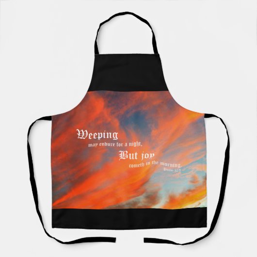 September Wolken mit Psalm 30:5 Schürze (Vorderseite)