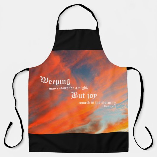 September Wolken mit Psalm 30:5 Schürze (Vorderseite)