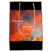Septemberwolken mit Psalm 30,5 Mittlere Geschenktüte (Rückseite)