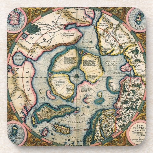 Septentrionalium terrarum descriptio, Karte des A Untersetzer (Vorderseite)