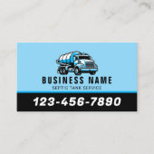 Septic Tank Pumpservice Schlicht Blue Visitenkarte (Vorderseite)