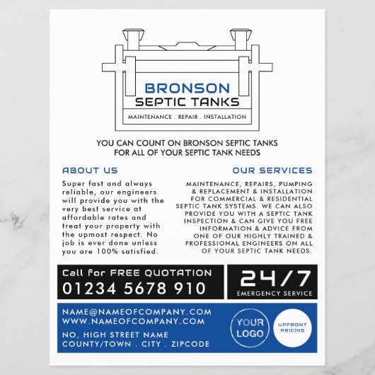 Septic Tank, Septic Company, Septic Engineer Flyer (Vorne)