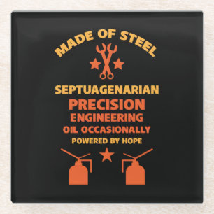 Septuagenismus Glasuntersetzer