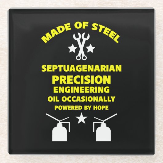 Septuagenismus Glasuntersetzer (Vorderseite)