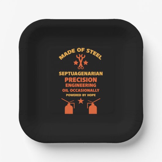Septuagenismus Pappteller (Vorderseite)