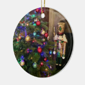 SequED Nutcracker Soldier und Weihnachtsbaum Keramik Ornament (Links)