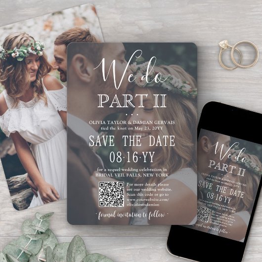 Sequel Wedding 2 Fotos & QR Overlay Wir machen Tei Save The Date