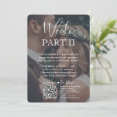 Sequel Wedding QR Code UAWG 2 Foto Wir machen Teil Einladung (Stehend Vorderseite)
