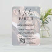 Sequel Wedding QR Code UAWG 2 Foto Wir machen Teil Einladung (Stehend Vorderseite)