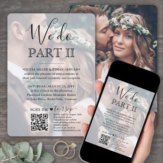 Sequel Wedding QR Code UAWG 2 Foto Wir machen Teil Einladung