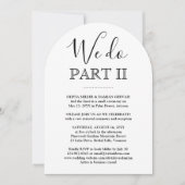 Sequel Wedding We Do Part II Elegantes modernes Fo Einladung (Vorderseite)