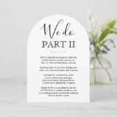 Sequel Wedding We Do Part II Elegantes modernes Fo Einladung (Stehend Vorderseite)